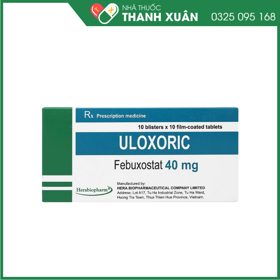 Uloxoric 40 điều trị tăng acid uric máu